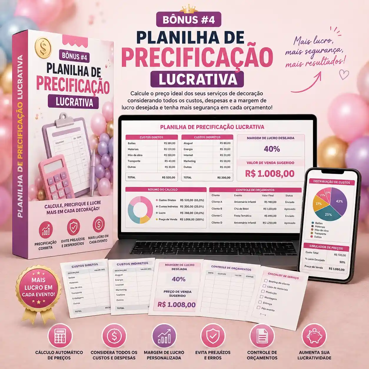 Bônus 4: Planilha de Precificação Lucrativa